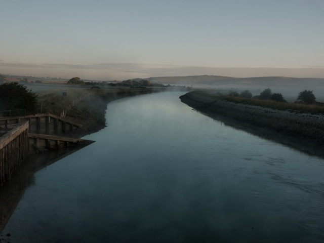 Upriver from Southease Bridge at Dawn, River Ouse